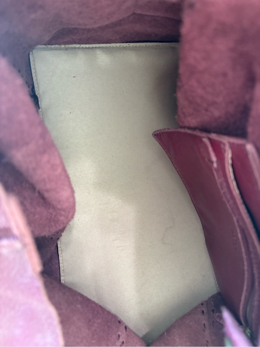 The Sak Los Feliz Burgundy Leather Tote Bag with Tassel - Picture 8 of 10